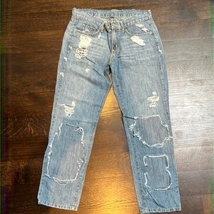 Distressed carmar jeans